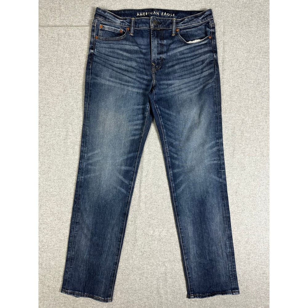 American Eagle‎ Jeans Mens 34x34 Blue Straight Leg Denim Pants
